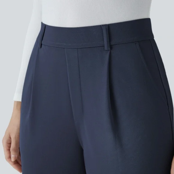 Halara Flex™ High Waisted Pocket Straight Leg Crepe Work Pants - Picture 4 of 5